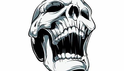 Screaming skull | Free SVG