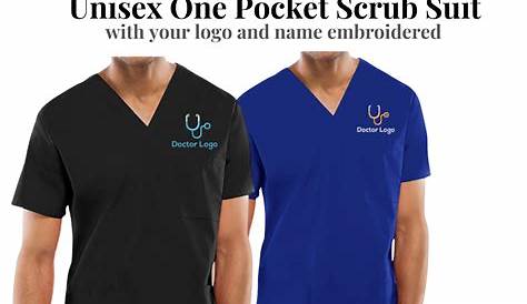 Custom Embroidered Scrub Set, in your choice of color thread, font, and