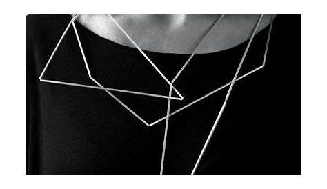 Sculptural Necklace Geometric And Hallmarked Sterling Silver For Sale
