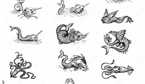 Friendly sea monster cartoon illustration | GraphicMama