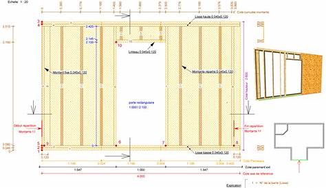 Section Bois Ossature Maison Toiture Plate Notre Auto Construction Passive