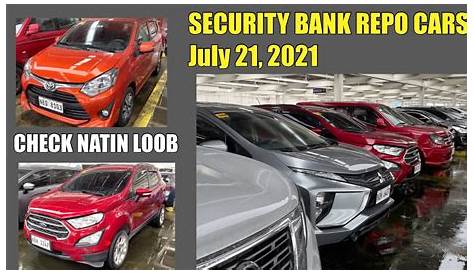 Security Bank Repossessed Cars: Full List of Used Cars for Sale
