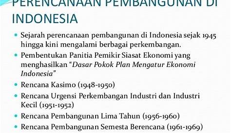 Sejarah Perencanaan Pembangunan Di Indonesia Pdf - Seputar Sejarah
