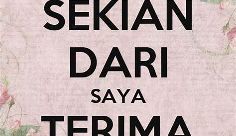 SEKIAN DARI SAYA TERIMA KASIH Poster | LOPI | Keep Calm-o-Matic