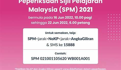 Cara Semak Keputusan SPM Secara Online & Melalui SMS Dengan Mudah - Edu