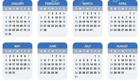 Calendario para 2022 Imagen Vector de stock - Alamy