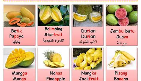 senarai nama buah buahan tempatan - Joshua Morgan