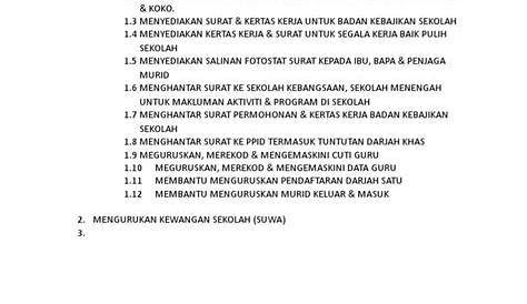 senarai tugas pembantu tadbir n19 - N22 Kerani Kanan - Bahagian.pdf