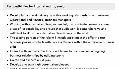 Audit Senior Job Description | Audit | Certified Public Accountant