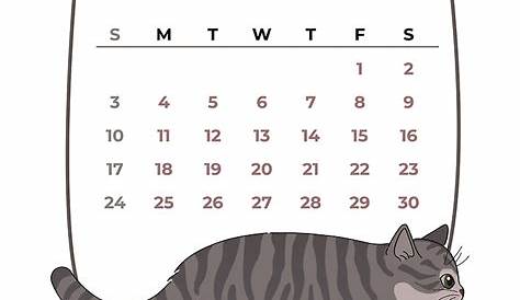 2023 Cute Cats Free Printable Monthly Calendar - Printables and
