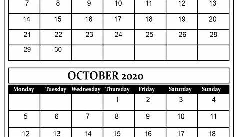 September October Printable Calendar Printable World Holiday