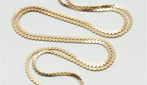 Serpentine Chain 14k Solid Gold THICK Necklace Or