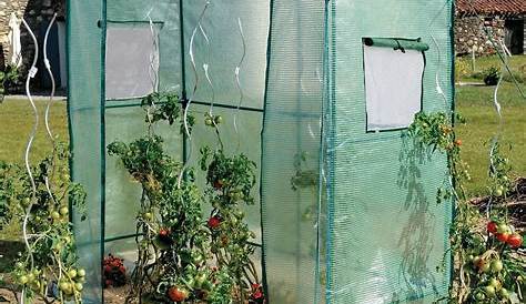 Serre A Tomates à vec Housse Vert Et Blanche Équipement