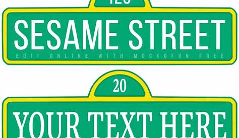 Sesame Street Sign Template - ClipArt Best