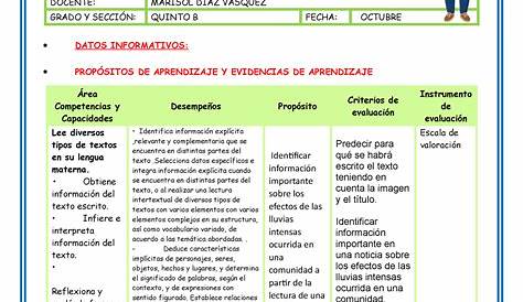 SESION DE APRENDIZAJE EL INFORME.docx | Lectura (Proceso) | Aprendizaje