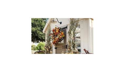 Shabby Chic Fall Decor Front Porch