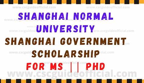 East China Normal University Shanghai Government Scholarships 2023-24