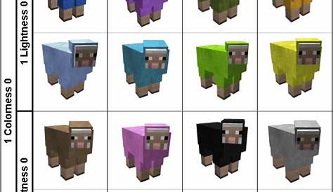 Sheep Minecraft Colors