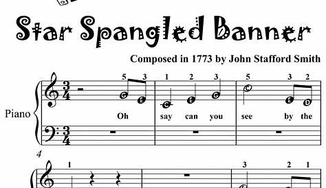 Star Spangled Banner Music Theory Academy Easy piano sheet music