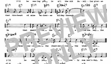 Irving Kahal & Sammy Fain "I'll Be Seeing You" Sheet Music Notes