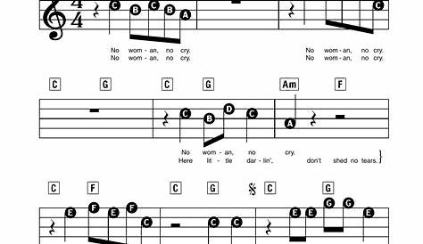 No Woman, No Cry sheet music for flute solo (PDFinteractive)