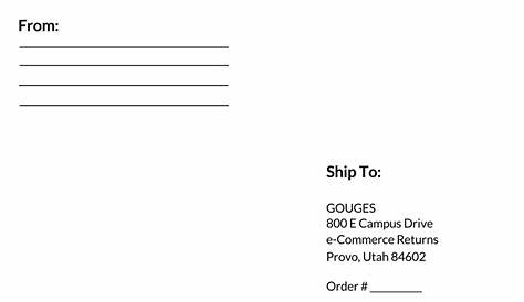 Shipping Label Template Pdf