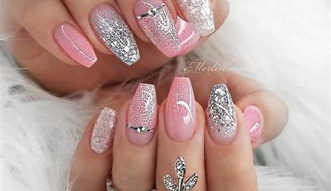 Short Coffin Nail Designs Light Pink With Glitter Goimages Algebraic