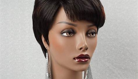 Short Pixie Human Hair Wigs For Black Women Fina 090 Super Straight