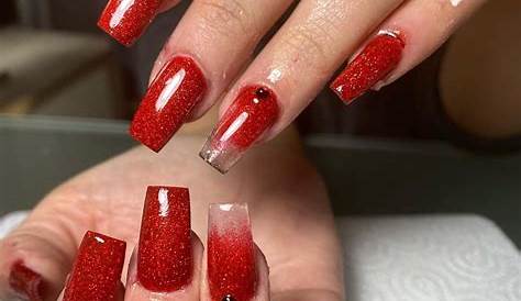 Short Sweet Classy Red Acrylic Nails YouTube