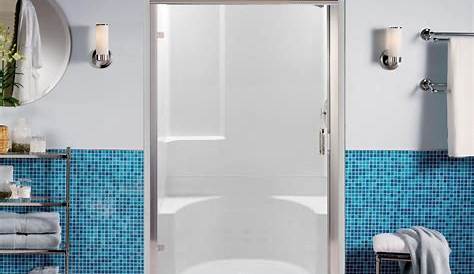 Aquatic remodeline acrylx 48 in x 34 in x 72 in 2 piece shower stall