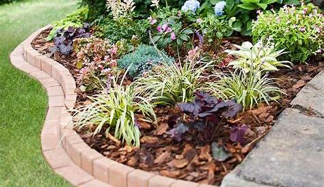 Shrubs Edging Ideas Garden’s Edge With Large And Small River Stones Landscaping With