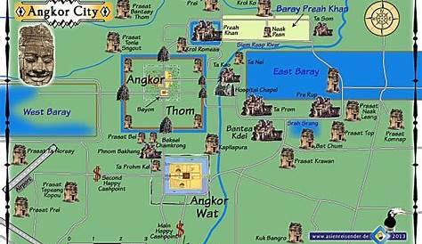 Angkor Temple Map siem riep • mappery