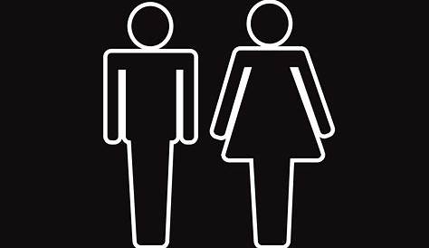 Signe Toilette Homme Femme Icône Et . , WC, Symbole Des s