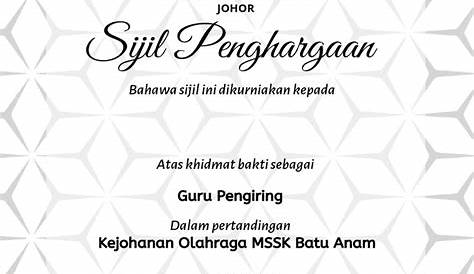 Sijil Penghargaan Guru Pembimbing | PDF