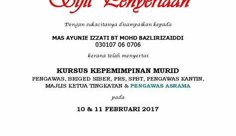 Sijil Kursus Kepimpinan 2017