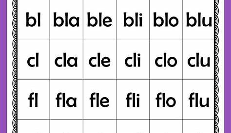 Silabas trabadas con l | Silabas trabadas, Lectura de primer grado, Silabas