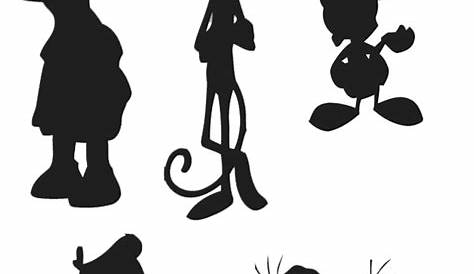 Vinilo Pixerstick Siluetas de dibujos animados de animales • Pixers