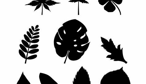 silhouettes de feuilles noires - Telecharger Vectoriel Gratuit, Clipart