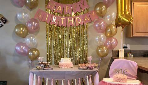 Simple Decoration For 1st Birthday Girl First Party Isabella In 2019