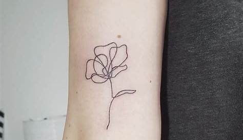Simple Line Flower Tattoo Marisca Nagel On Instagram “Little Fine 🌿