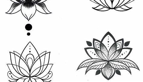 Simple Lotus Flower Tattoo Stencil Pure Harmony , Free