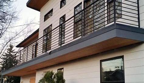 Simple Railing Design For House Front Horizontal s Two Modern Homes Seattle, WA
