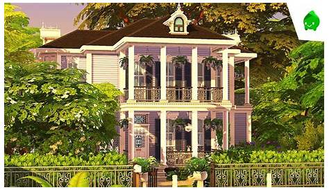 Sims 4 New Orleans House Haunted Family Home 🖤 The Speed Build