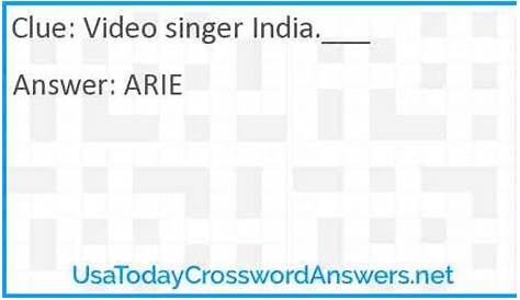 Famous Singers Crossword WordMint