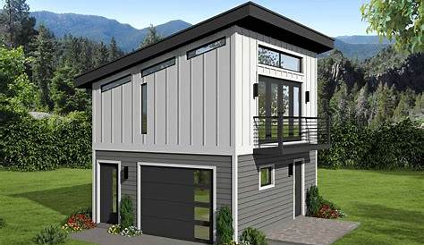 Garage Apartment Plans | 1-Story Garage Apartment Plan with 2-Car