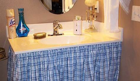 Pedestal Sink Skirt / Sink Curtain Skirt / Bathroom Sink Skirt | Etsy