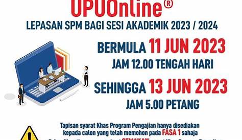 Kemaskini UPU Online 2021 & Permohonan Baru STPM/Setaraf