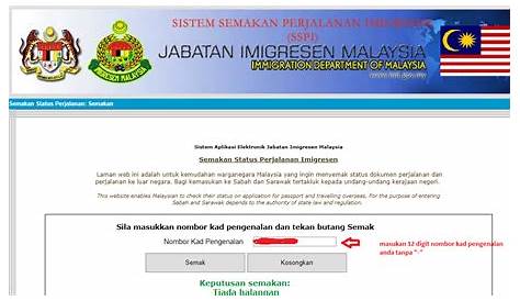 Sistem Semakan Perjalanan Imigresen Di Malaysia