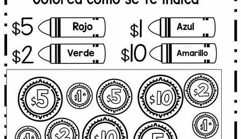 Ficha online de Monedas para 1º PRIMARIA. Puedes hacer los ejercicios