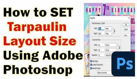 Make a tarpaulin layout and design in photoshop - YouTube